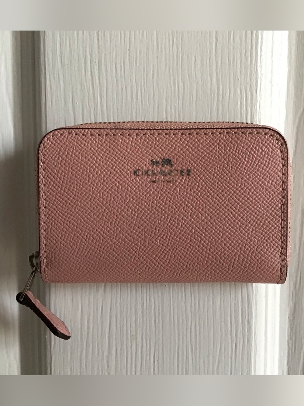 Coach Zip Card Wallet in Dusty Pink